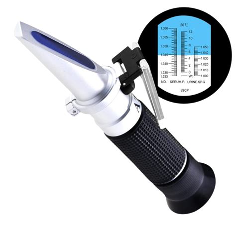 a refractometer is used to measure the blank in urine|measuring specific gravity with refractometer.